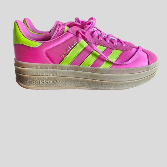 Adidas Women's Pink and Green Sneakers - Picture 5 of 13